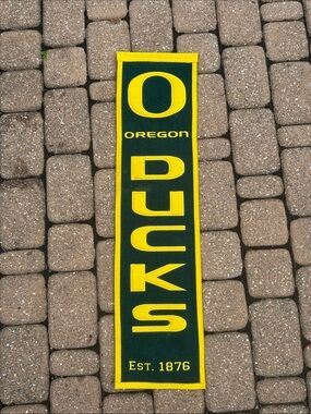 Ducks Green and Yellow Banner - Collegiate Home Accent
